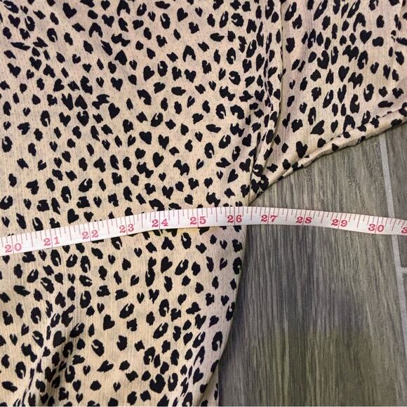 She + Sky Womens Animal Print Oversized Blouse with Bottom Tie Detail - Picture 6 of 7